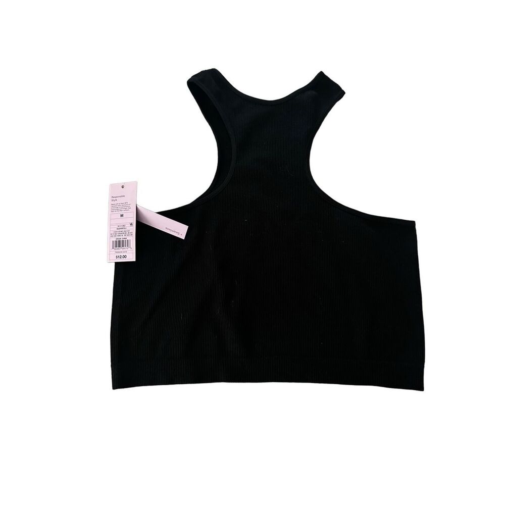 NWT WILD FABLE Black Stretchy Ribbed Tank Top Size Medium